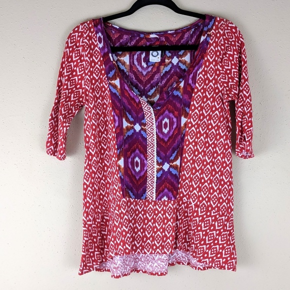 Anthropologie | Akemi+Kin Aztec Print Top Small - Picture 2 of 7
